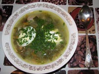 Щи из капусты, щавеля, крапивы
