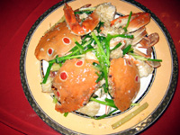 Крабы с голландским соусом