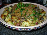 Баранина, тушеная с овощами