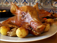 Поросенок жареный