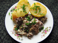 Сморчки в сметане
