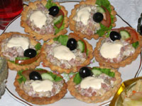 Рулеты, крутоны, тарталетки